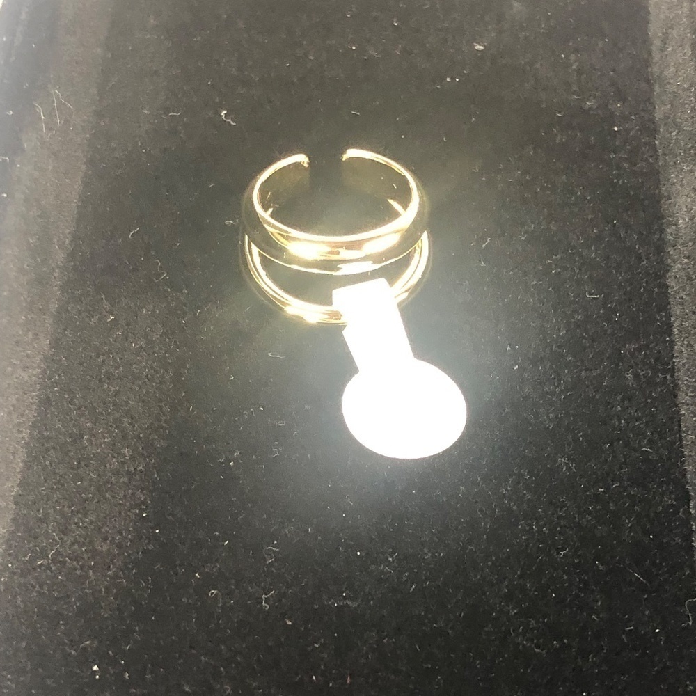 New LOREN STEWART Curateur Double Open Band Ring 14k Yellow Gold Plated Size 7 - Picture 4 of 7